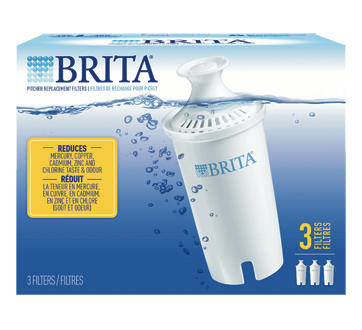 Image of product Brita - Brita Water Filter Pitcher Advanced Replacement Filter, 3 units