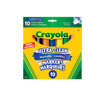 Ultra-Clean Washable Broad Line Markers, 10 units