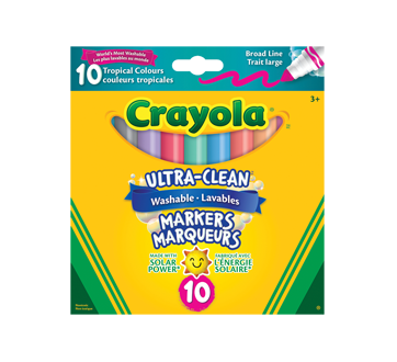 Ultra Clean Broad Line Tropical Washable Markers, 10 units