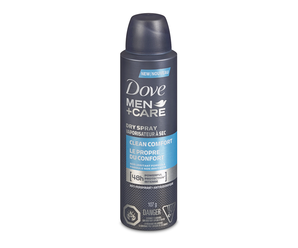Clean Comfort Dry Spray Antiperspirant, 107 g Dove Men + Care