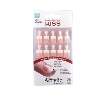 Image of product Kiss - Salon Acrylic French Nails, 28 units