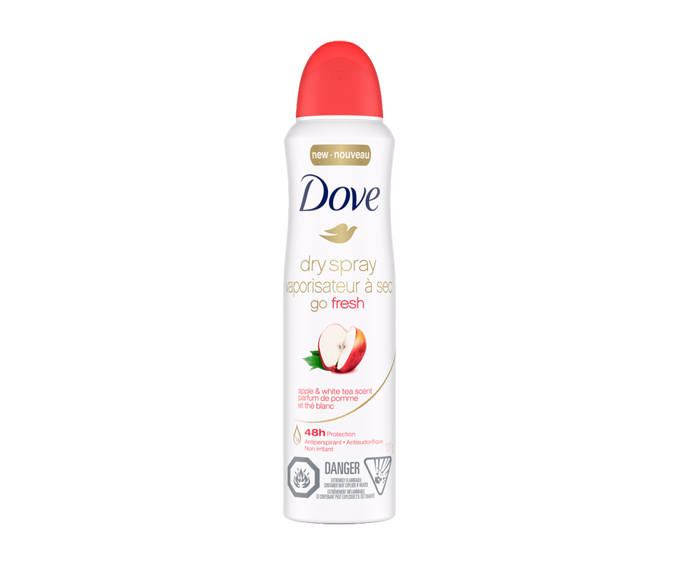 Go Fresh Antiperspirant Dry Spray, Apple & White Tea, 107 g Dove