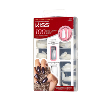Image of product Kiss - Full-Cover Nails Artificial Nails Kit, 100 units