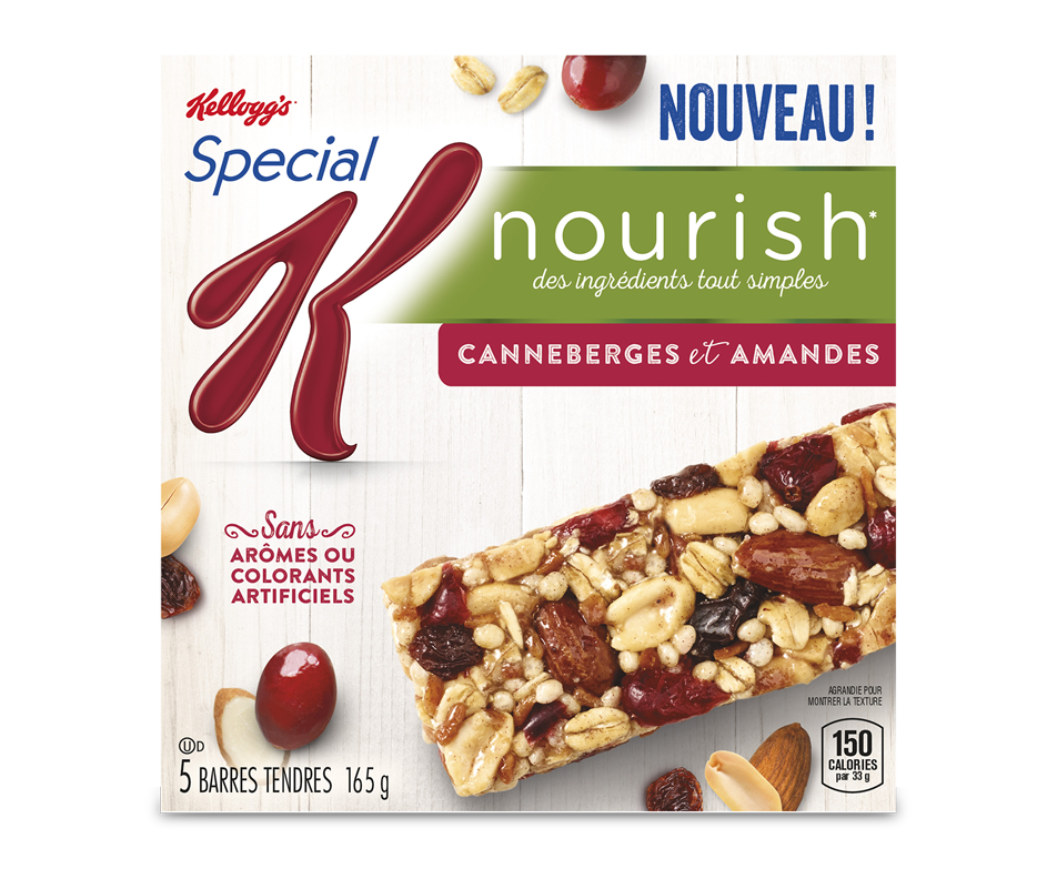 Special K Nourish Bars Cranberries and Almonds, 165 g Kellogg's
