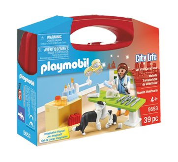 playmobil vet visit carry case