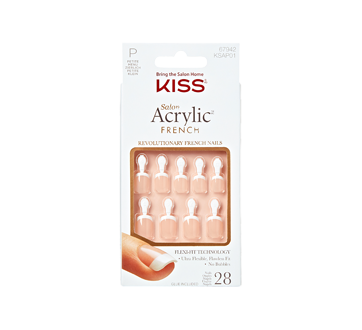 Image of product Kiss - Salon Acrylic French Nails, 28 units
