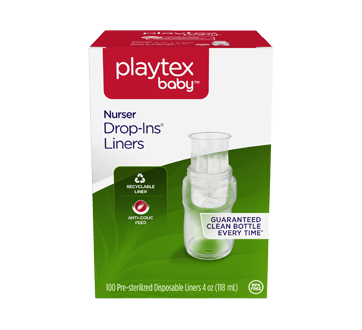 Image of product Playtex - Drop-Ins Nurser Liners 118 ml, 100 units