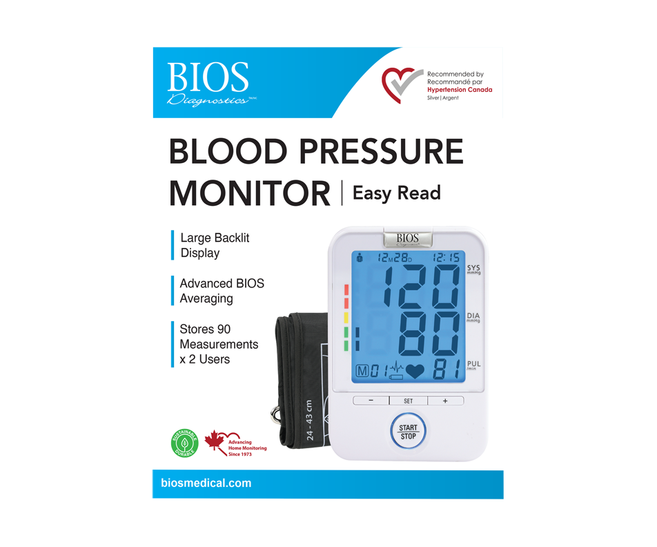 Easy read blood pressure monitor BD201, 1 unit BIOS Diagnostic