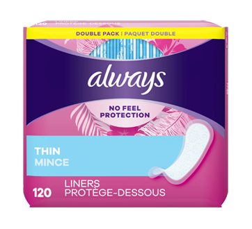 Image of product Always - Liners Thin Regular Absorbency, 120 units