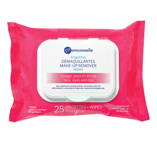 Make-up remover wipes, Chamomille and Green Tea, 25 units