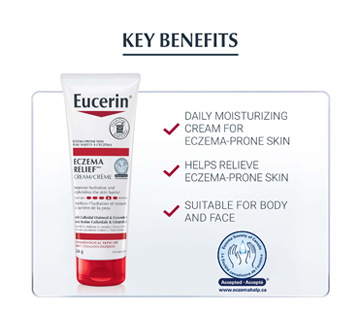 Image 5 of product Eucerin - Eczema Relief Daily Moisturizing Face & Body Cream for Eczema-Prone Skin