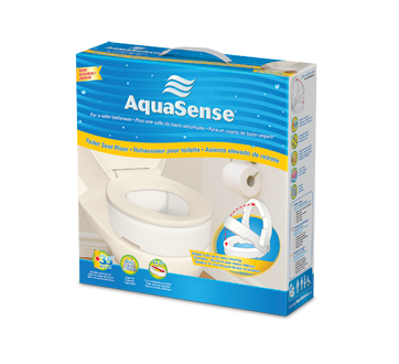 Image of product AquaSense - Toilet Seat Riser with Hinge, for Regular Toilet