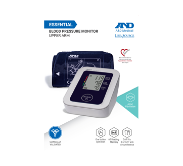 Image of product A&D Medical - Upper Arm Blood Pressure Monitor Wide Range Cuff UA-651CN, 1 unit