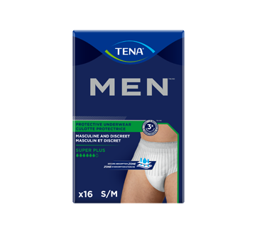 Men Protective Incontinence Underwear, 16 units, Small/Medium