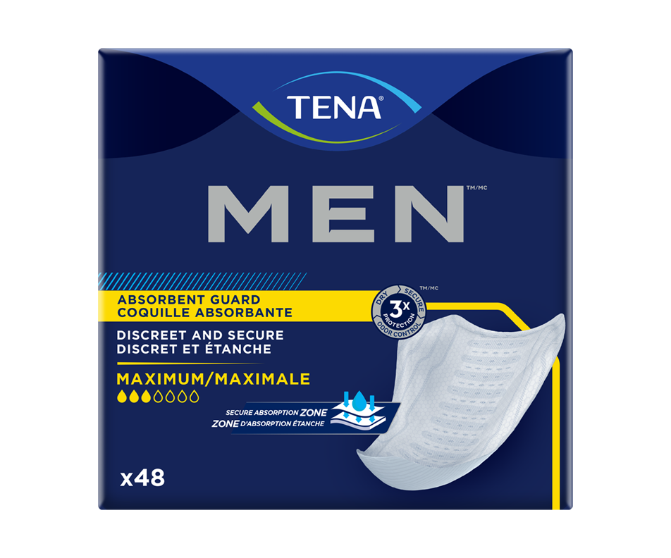 Incontinence Guards for Men Moderate Absorbency, 48 units Tena
