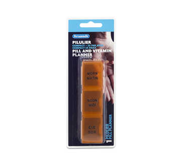 3x Daily Pill and Vitamin Planner, 1 unit