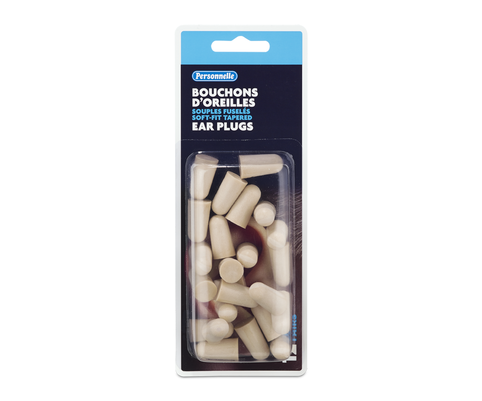 SoftFit Tapered Ear Plugs, 12 pairs Personnelle Wipes, Ear Plugs