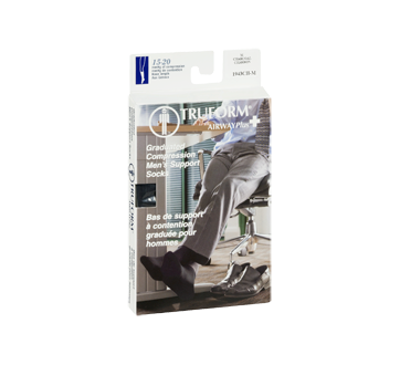 Image 2 of product Truform - Compression Hosiery for Women, 15-20 mmhg, Charcoal, Medium