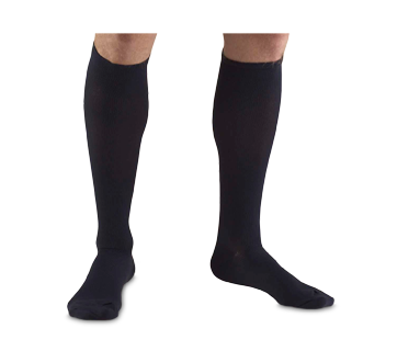 Image of product Truform - Compression Hosiery 15-20 mmhg, Men's Socks, Large, Navy Blue