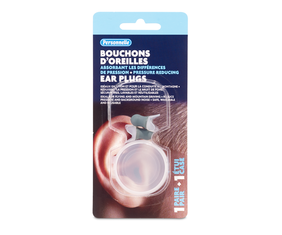 Pressure Reducing Ear Plugs, 1 unit Personnelle Wipes, Ear Plugs