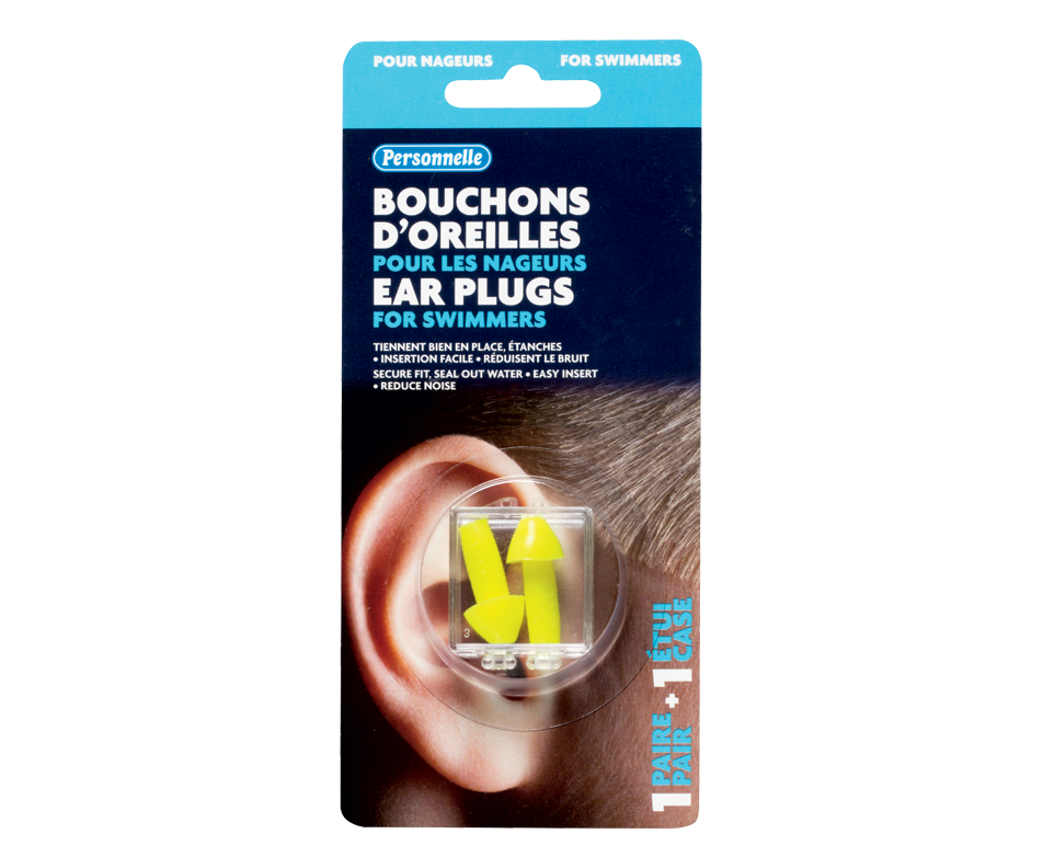 Ear Plugs for Swimmers, 1 unit Personnelle Wipes, Ear Plugs and