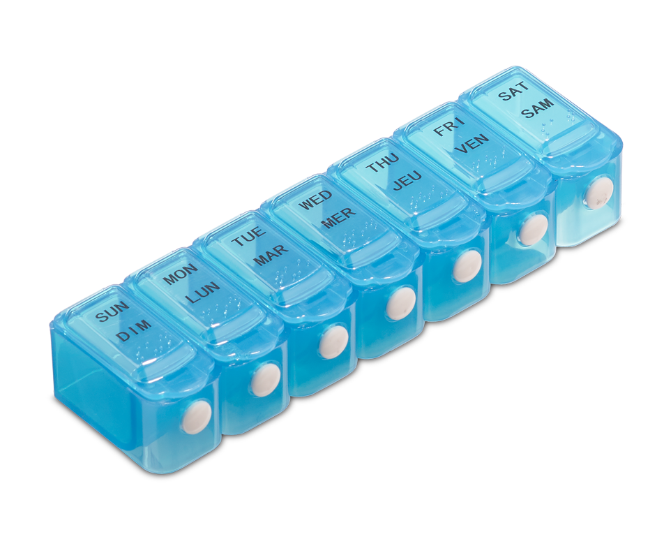 7Day Push Button Pill Reminder, Large, 1 unit Personnelle Daily