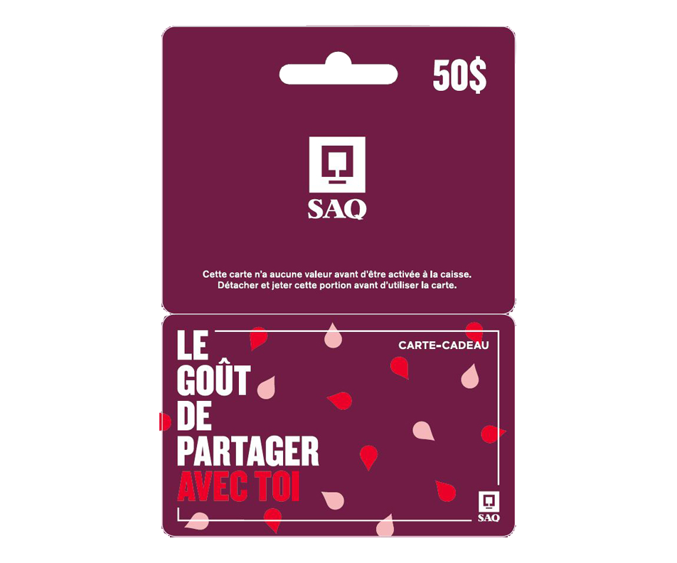 50 SAQ Gift Card, 1 unit Other gift cards Jean Coutu