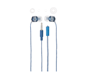 Image 2 of product Virtuoz - Metal Earbuds with Microphone, 1 unit, Blue