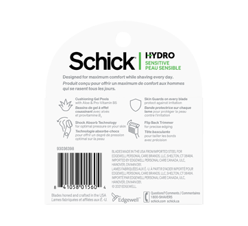 Image 2 of product Schick - Hydro Sensitive Skin Men's Razor Refills, 4 units
