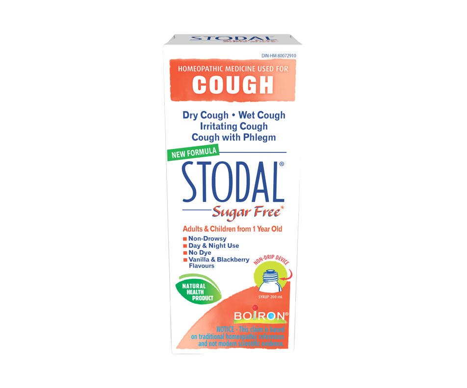Stodal SugarFree Cough Syrup, 200 ml, Vanilla & Blackberry Boiron