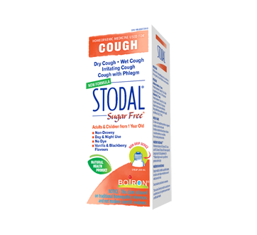 Image of product Boiron - Stodal Sugar-Free Cough Syrup, 200 ml, Vanilla & Blackberry