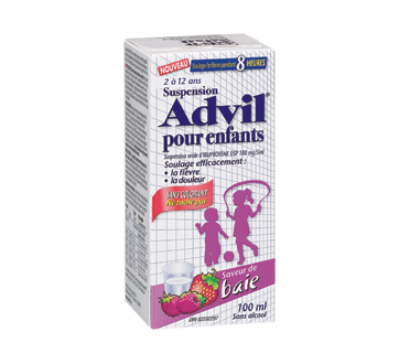 Image of product Advil - Advil Children's Suspension Dye-Free, 100 ml, Berry