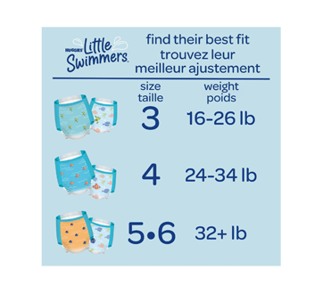 Image 6 of product Huggies - Little Swimmers Disposable Swim Diapers, Size 3, 20 units