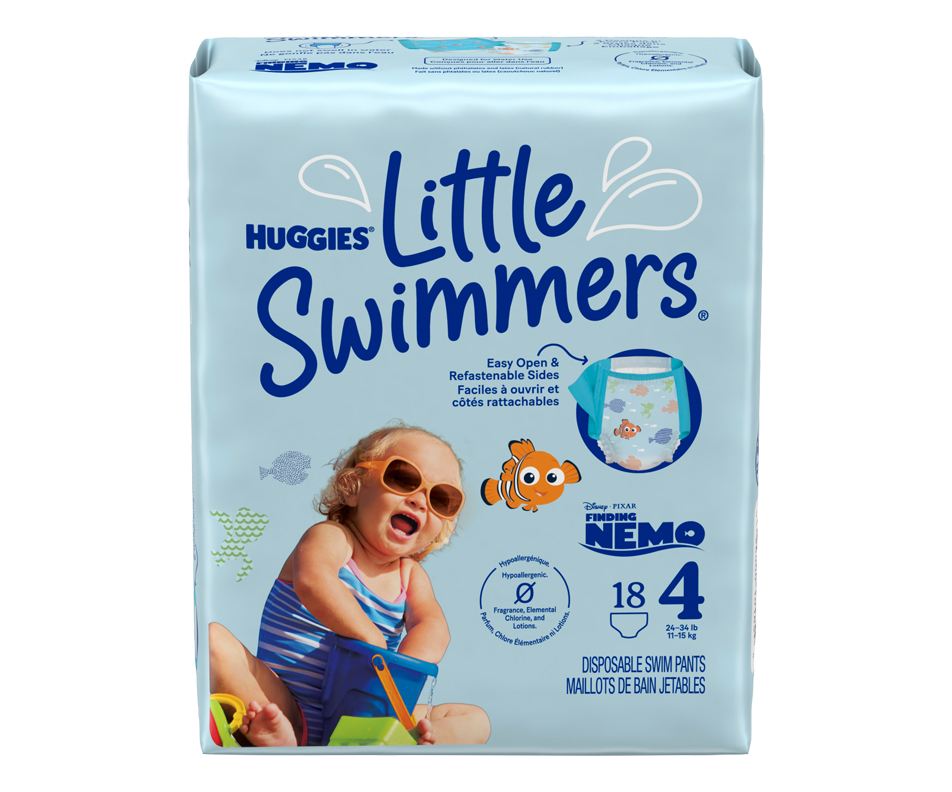 Little Swimmers Disposable Swim Diapers, Size 4, 18 units Huggies Training pants Jean Coutu