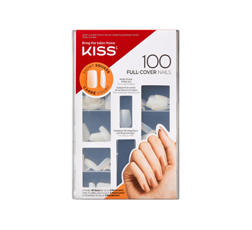 Full-Cover Short Square Nails, 100 units