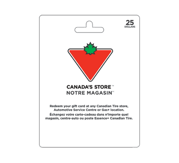 Image of product Incomm - $25 Canadian Tire Gift Card, 1 unit