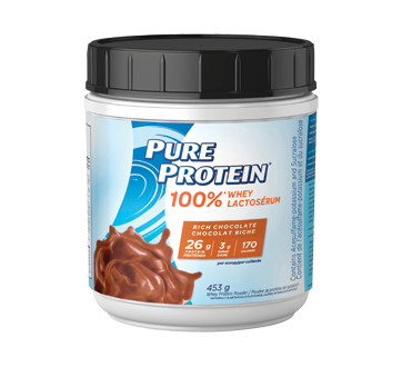 Image of product Pure Protein - 100% Whey Protein Powder, 453 g, Rich Chocolate