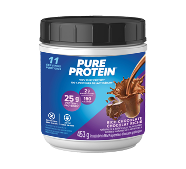 100% Whey Protein Powder, 453 g, Rich Chocolate