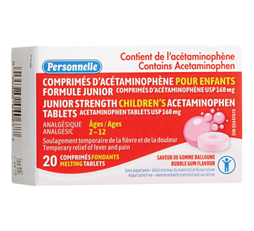 Jr Strength Acetaminophen 160 Mg Dosage Chart