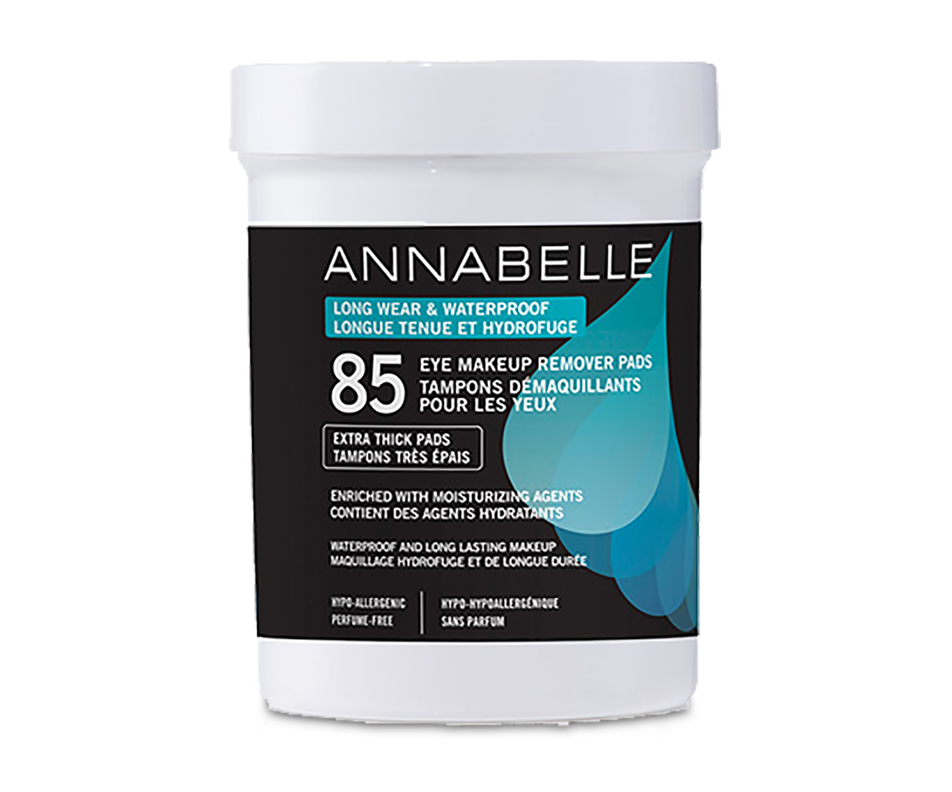 Long Wear & Waterproof Eye Makeup Remover Pads, 85 units Annabelle Pads Jean Coutu
