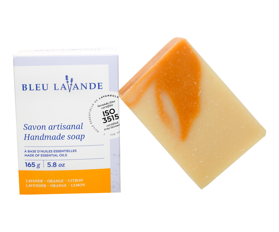 Soap, 165 g, Lavender, Orange and Lemon Bleu Lavande Bar soaps
