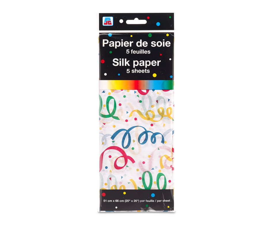 Silk Paper, 5 units, Ribbon Pattern PJC Silk paper Jean Coutu