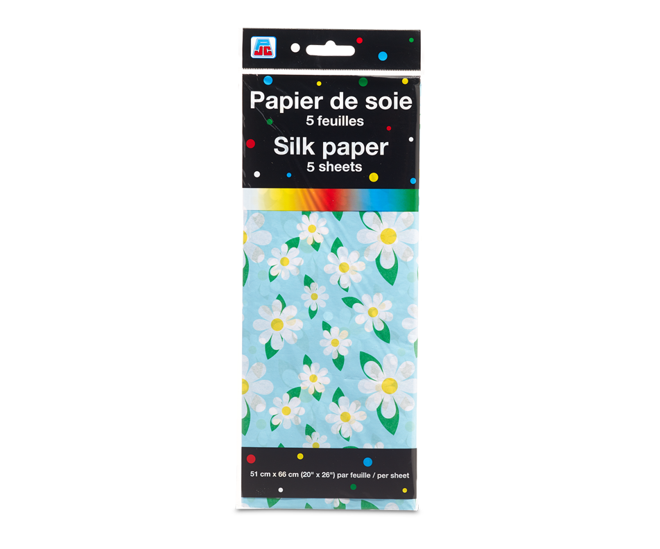 Silk Paper, 5 units, Flower Pattern PJC Silk paper Jean Coutu