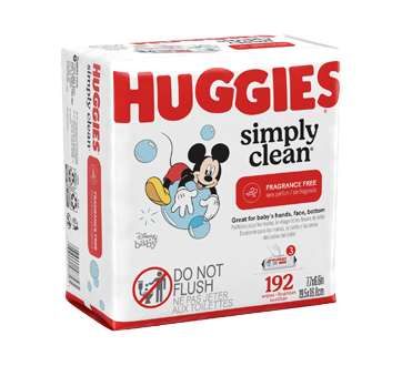 Image 2 of product Huggies - Simply Clean Baby Wipes, Unscented, 192 units