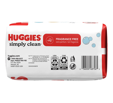 Image 4 of product Huggies - Simply Clean Baby Wipes, Unscented, 192 units