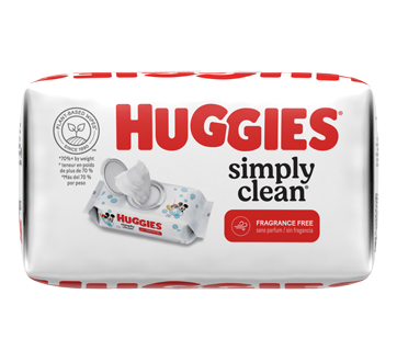 Image 5 of product Huggies - Simply Clean Baby Wipes, Unscented, 192 units