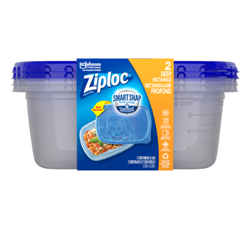 Image of product Ziploc - Rectangle Containers, 2 units, Large