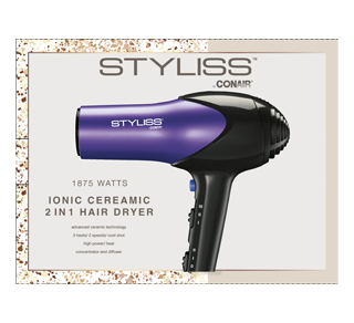 Ceramic Ionic 2-in-1 Hair Dryer, 1 unit