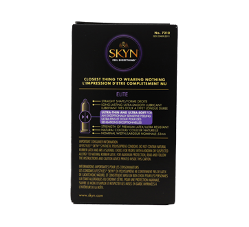 Image 2 of product Skyn - Elite Natural Latex Free Lubricated Condoms, 10 units
