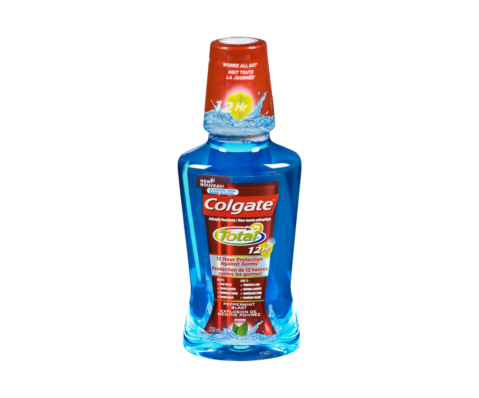 Colgate Total 12 Hour Mouthwash, Peppermint Blast, 250 ml Colgate